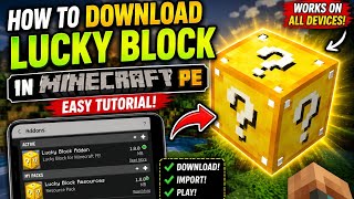 How to Get Lucky Block Addon in Minecraft PE 2026 🍀