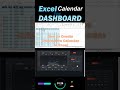 How to Create Interactive Excel Calendar for Dashboards Using Pivot Tables and Slicers