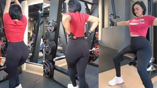 Try On Gym Leggings Woman Beautiful Sportwear