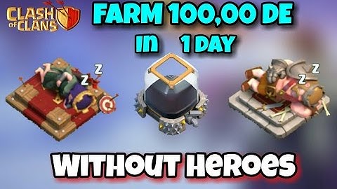 NO HEROES!! Th9 New Best "DARK ELIXIR" Farming STRATEGY Without HEROES | 2017 | Clash of clans