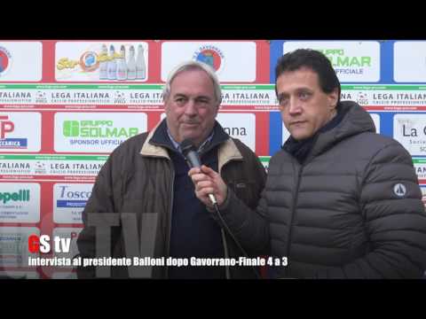 Gs Tv - Intervista al presidente Balloni dopo Gavorrano-Finale 4 a 3