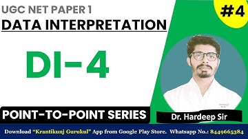 4. Data Interpretation | UGC-NET Paper 1 | Dr. Hardeep Sir #KrantikunjGurukul