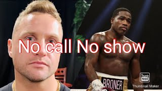 Adrien Broner misses out on Press Conference against next opponent Governor Bill Hutchinson