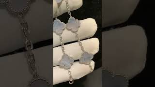 Van Cleef Arpels Vintage Alhambra Bracelet 18K White Gold Fine Jewelry Custom For Women Information
