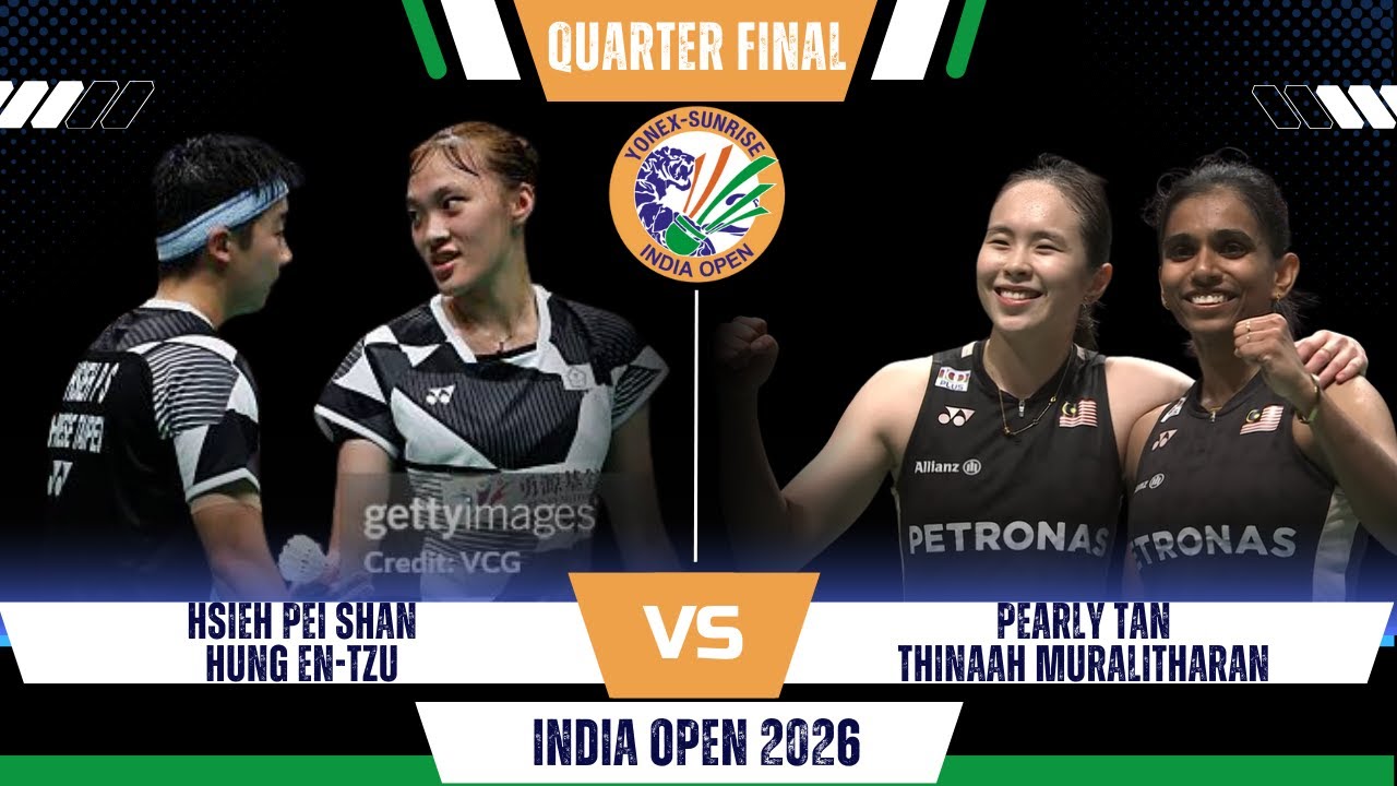 Hsieh/Hung (TPE) vs Pearly TAN/THINAAH Muralitharan (MAS) | India Open Badminton 2026