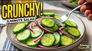 🥒 Easy 5-Minute Cucumber Salad Recipe | Healthy Side Dish