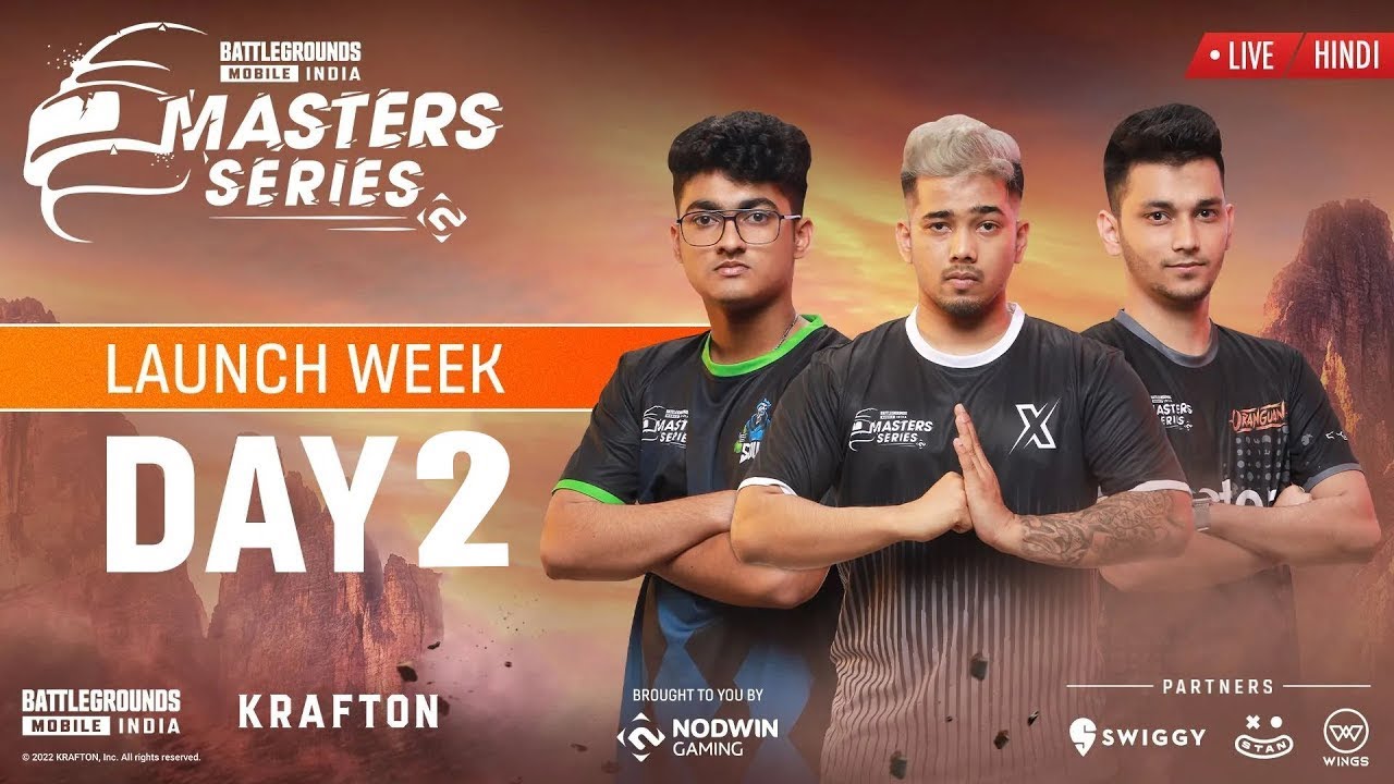 [Hindi] 2022 Battlegrounds Master Series Launch Week Day 2 NODWIN