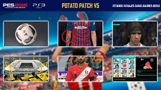 Option File PES 2018 PS3 (ESTADIOS - TATUAJES - BOTAS - BALONES) | Potato Patch V5