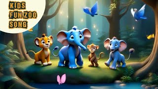 Fun Zoo Song for Kids! | Meet the Lion, Monkey, Elephant & More | Fun Nursery Rhyme for Kids screenshot 5