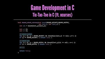 Tic-Tac-Toe in C (ft. ncurses)