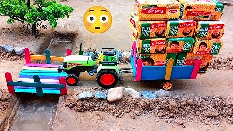 Diy Tractor Stuck In Mud With Parle G Mini Science project Part 14 || @Mini Creator||@CS TOY