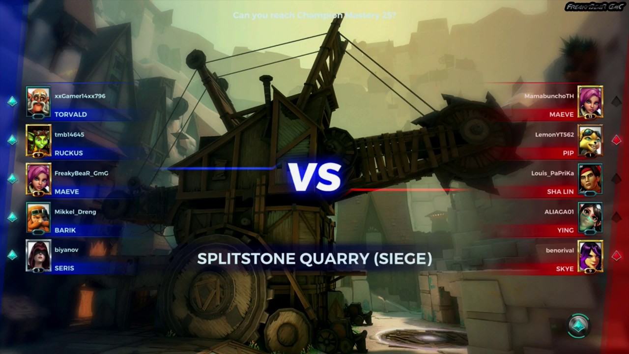 Paladins - Siege Mode Splitstone Quarry Maeve Gameplay [Played by NOIZ]