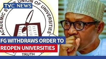 FG Makes U-turn, Withdraws Order to Reopen Varsities