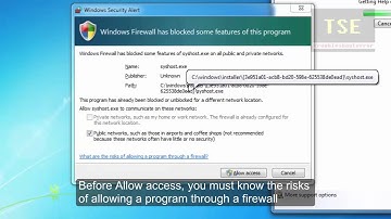 Windows Security Alert: Windows Firewall has blocked some features of this program (syshost.exe)