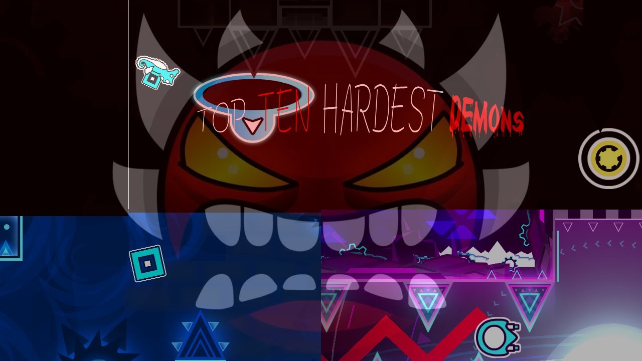 top 10 hardest levels in geometry dash - YouTube