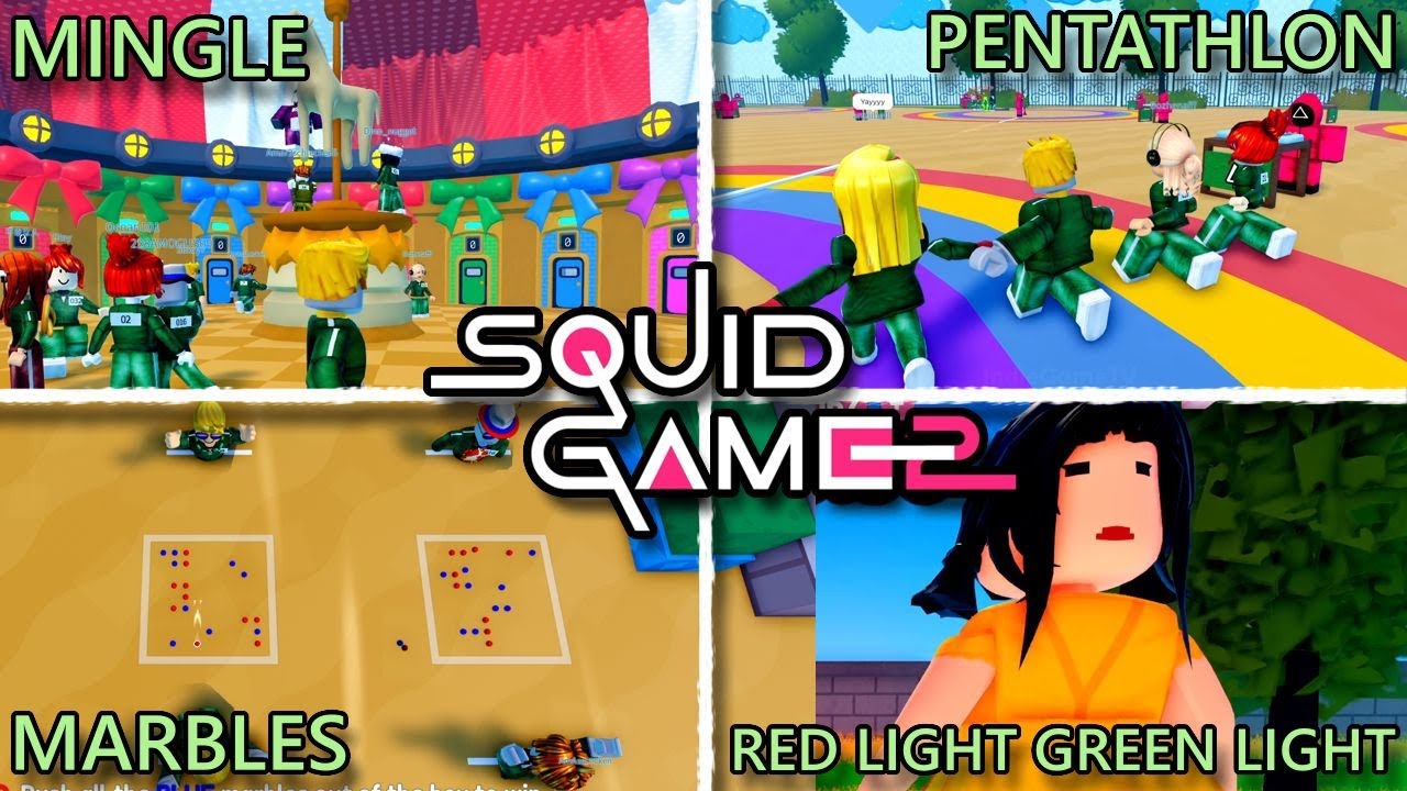 SQUID GAME 2 | ALL GAMES & FULL GAMEPLAY | MINGLE, PENTATHLON, MARBLES