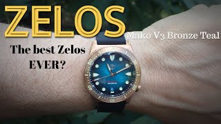 Zelos Mako V3 2.0 Bronze Teal Fume Dial Un-Boxing Is this the best Zelos Yet?