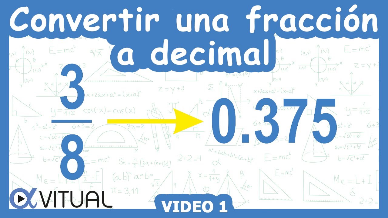 Pasar de numero decimal a fraccion