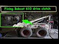 Melroe Bobcat 610  replacing thread steering actuating nut for the forward drive.