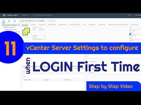 11 vCenter Server Settings to Configure When you Login First Time