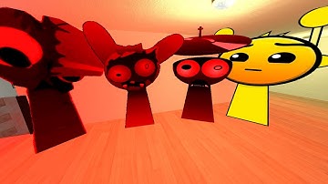 Nightmare Pinki, Clurck, Brud and Geometry Dasah Sprunki Horror Sprunki Nextbot Gmod