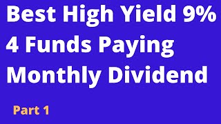 🔴Best High Yield 9% Income Funds Paying Monthly CEF Closed End