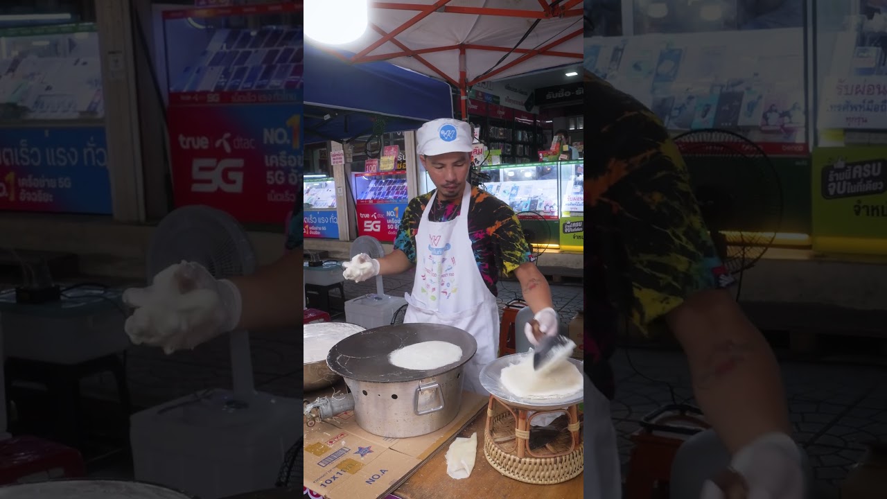 Most Popular Thai Desset! Roti SaiMai