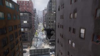 Cat suit rainy day swingin' in Spider-Man 2