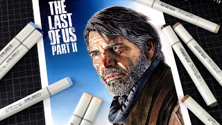 Drawing Joel with Copic Markers - The Last Of Us 2 | PS4