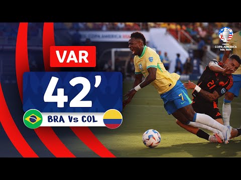 CONMEBOL Copa América | Revisão VAR - PENAL | BRASIL vs. COLOMBIA | Minuto 42