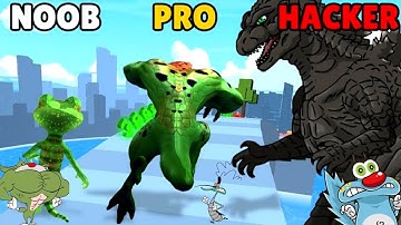 NOOB vs PRO vs HACKER Kaiju Run Android iOS Oggy And Jack Voice