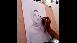 Drawing by Mahmoud Ibraheem how to pencil Portrait shading Black Eyes Peas shakira