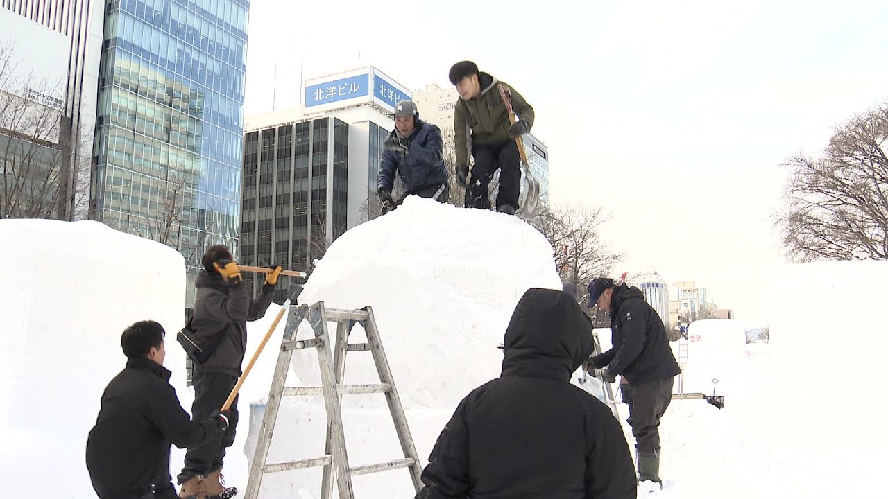 さっぽろ雪まつり2026」準備着々！市民雪像の制作がスタート＿