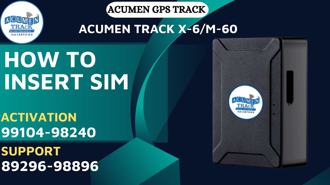 How to insert sim card Acumen GPS (X6 / M60) YouTube