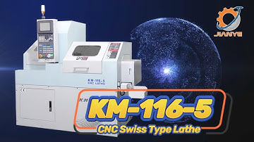 CNC swiss-type lathe (double spindle, 5-axis)