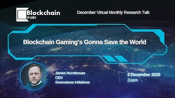 December 2025 Research Talk - James Hursthouse