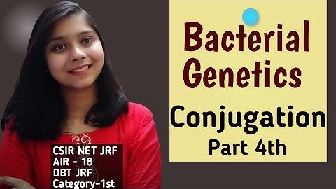 Conjugation - BACTERIAL GENETICS CSIR-NET JRF LIFESCIENCE