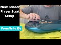 Fender Stratocaster setup -- converting from factory issue 9 gauge to 10 gauge.