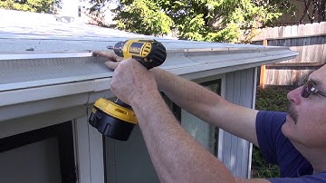 Gutter Guard Install:  Traditional Vinyl Gutter