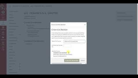 How to un-cross list, cross listed sections in Canvas