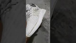 Sepatu Adidas NMD R2 Primeknit Triple White Women Authentic Second Original