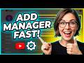 How to Add Manager on YouTube Channel _ Add Manager in YouTube Channel