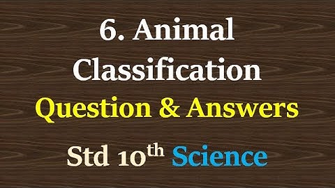 Animal classification question answer class 10 science | animal classification exercise 10th science