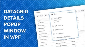 Details Popup Window in WPF
