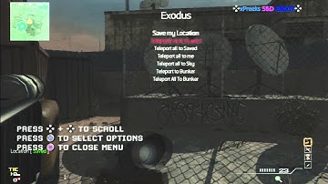 [Mw3/PS3] Exodus v1 SPRX Mod Menu By FusionModz + Download