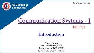 Communication Systems - 1 [Introduction]