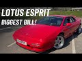 BIGGEST BILL YET on my LOTUS ESPRIT! How much does it really cost to run?!?