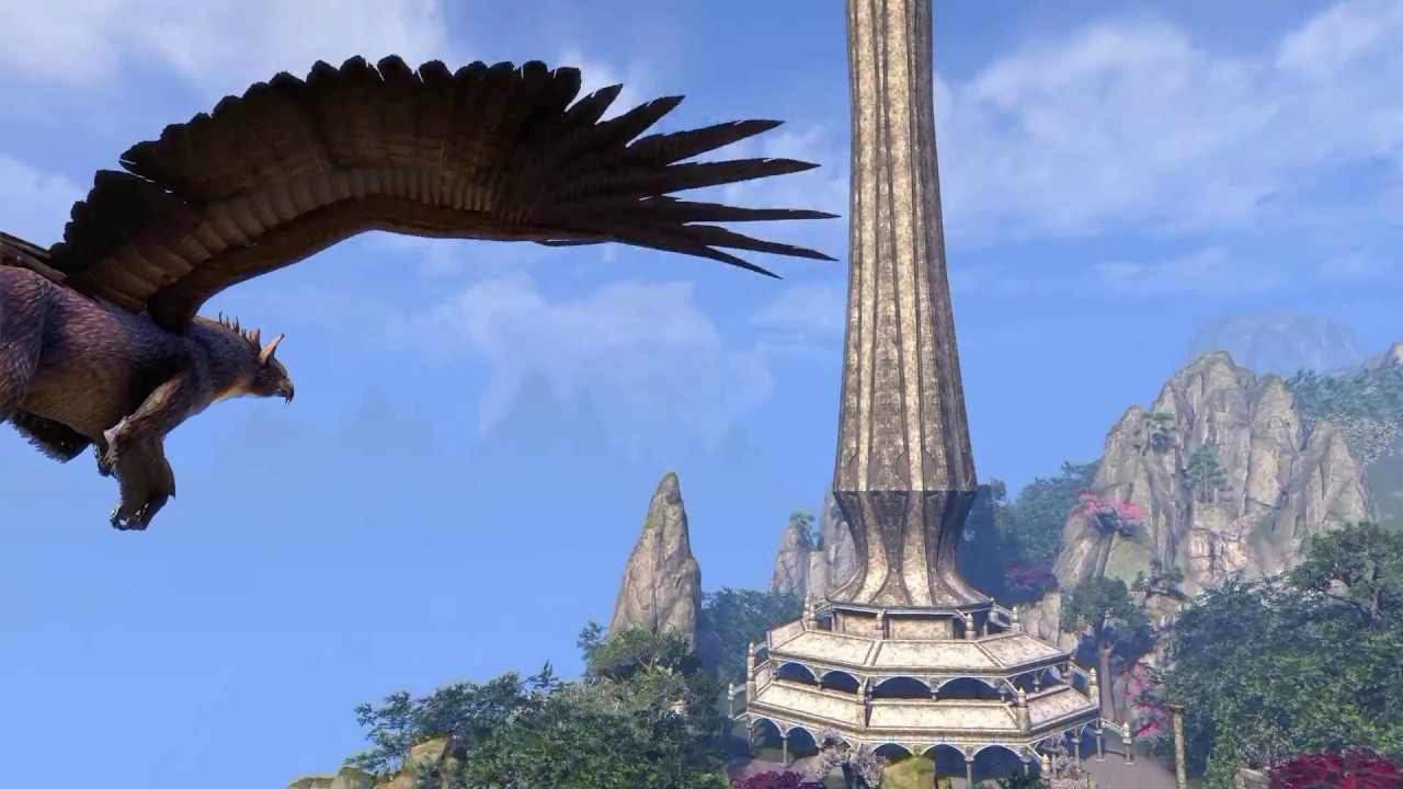 The Elder Scrolls Online - Griffin Flyover to Eldur Ruins "Wake Up Now ...