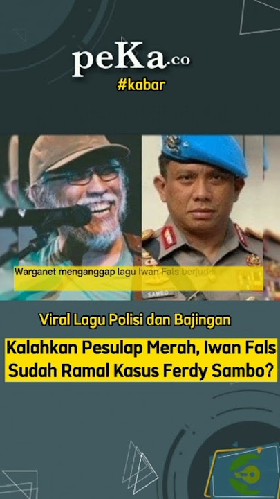 Lagu Polisi dan Bajingan, Iwan Fals sudah ramal kasus Sambo?