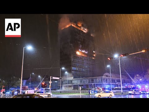 Huge fire in Croatia destroys landmark Zagreb tower